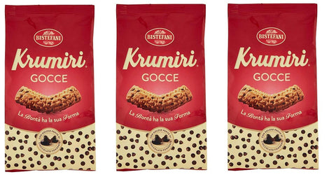 3 x Bistefani Dark Chocolate Drops Krumiri Biscuits 300 g Biscuits Cookies Cake