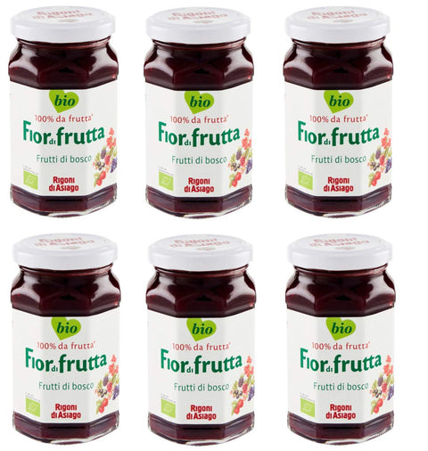 6x Rigoni di Asiago Fiordifrutta Forest Fruits Organic Spreads Jam 250g