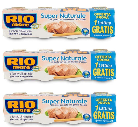 12 x Rio Mare Super Naturale Tonno 56 g Tuna Natural