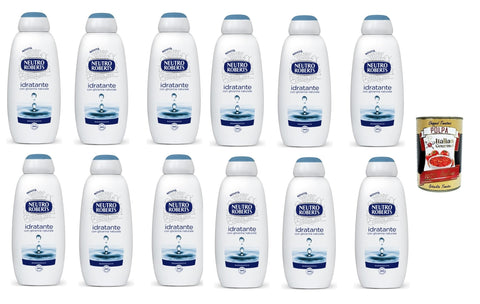 Neutro Roberts Bagnoschiuma idratante Bagnodoccia, Body Bath, Moisturising and Wrapping Formula, with Glycerine of 100% Natural Origin, 12 x 450 ml + Italian Gourmet Polpa 400 g