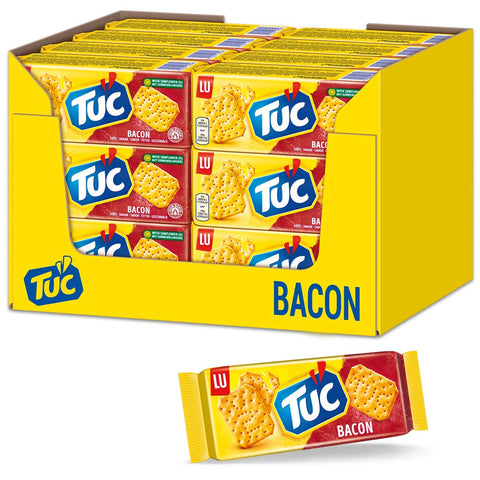 TUC Bacon 100g - Fine Salted Snacks - Pack of 24 Sachets