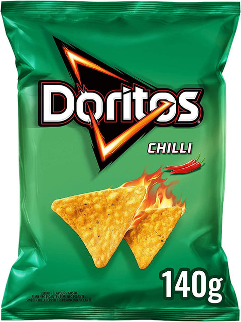 9 x Doritos Chili, Spicy Corn Snacks with Chili Flavour, 140 g + Italian Gourmet Polpa 400 g