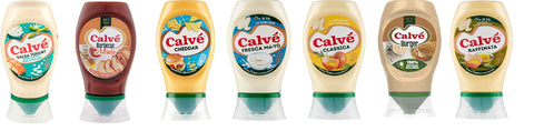 Calvè Salsa Sauces Mayonnaise Mayo Classica Salsa Burger Top Down 7 Pieces