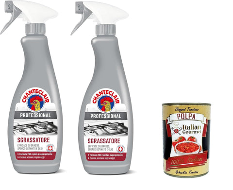 Chanteclair Professional Sgrassatore Professional Degreaser 2 x 700 ml + Italian Gourmet Polpa 400 g