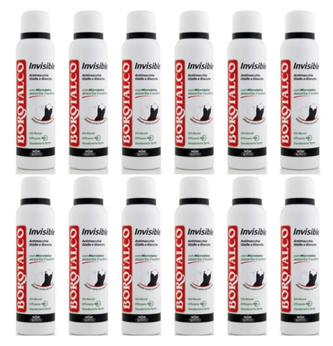 12 x Borotalco Deo Person Invisible Spray 150 ml