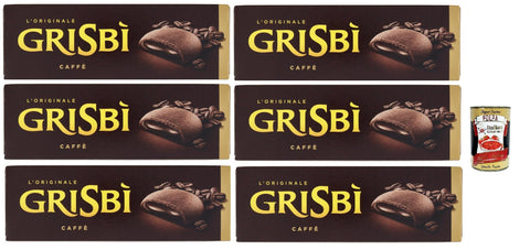 Grisbì Caffè - Filled Biscuits with Coffee Cream, Italian Pastry, 6 x 135 g - Crispy Exterior, Creamy Filling - by Matilde Vicenzi + Italian Gourmet Polpa 400g