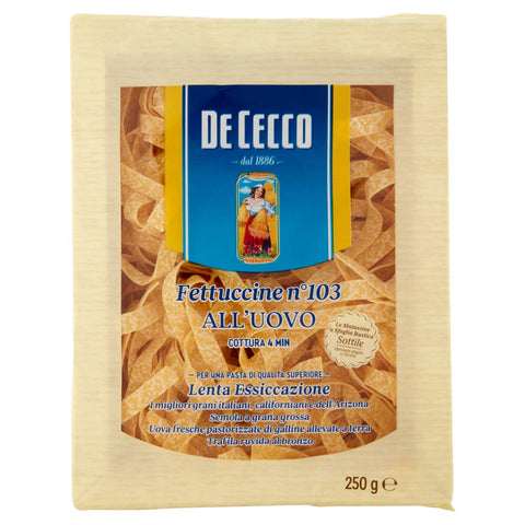 De Cecco Fettuccine with Egg, No.103, 3 kg, 12 x 250 g