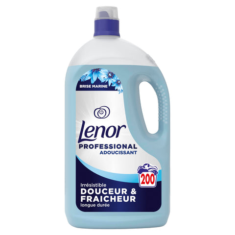 Lenor Professional Sea Breeze Enhancer for Clothes/Fabric Softener 200 Washes, 4 L, Irresistible Softness And Freshness Designed For Professionals