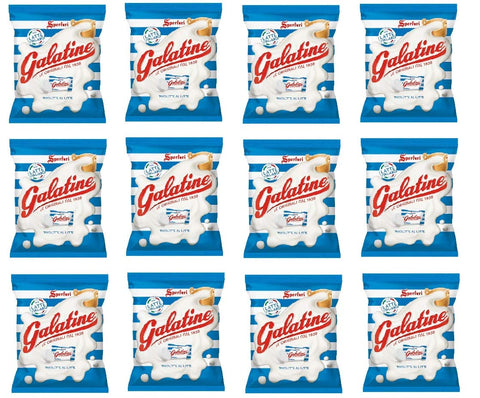 12 x Sperlari Candy Galatine with Milk Flavour Italy Candy Lollies 125 g