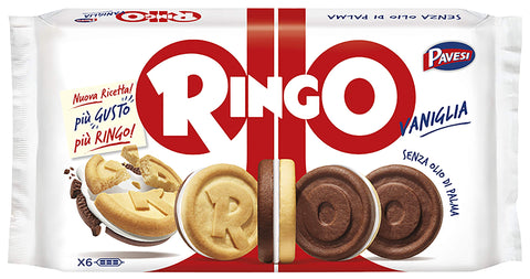 Pavesi Ringo Family Size Vanilla Snack Snack for Snack or Study Break, Pack of 330 g