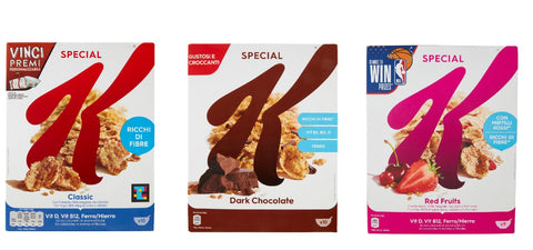 Kellogg's Special K Test Pack Crispy Grain Flakes with Whole Wheat - High Fibre Breakfast Cereals - Natural Enjoyment without Artificial Colours and Flavourings