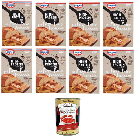Cameo High Protein Mix for Pizza, Bread and Focaccia 8 x 307 g + Italian Gourmet Polpa 400 g