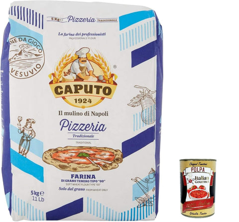 Farina Molino Caputo Pizzeria per Pizza Napoli Pizza Flour 5 kg + Italian Gourmet Polpa 400 g