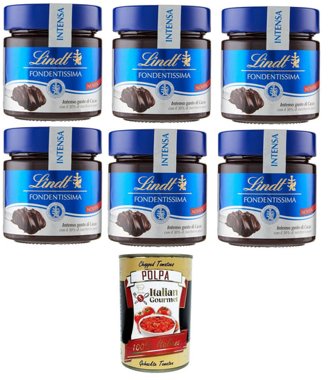 Fondentissima Spalmabile Fondentissima Cioccolato Fondente Spread Cream from Dark Chocolate 6 x 200 g + Italian Gourmet Polpa 400 g