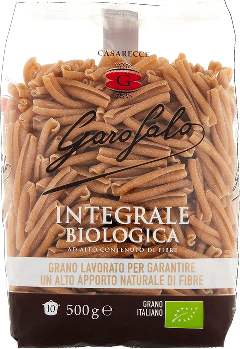 10x Pasta Integrale Casarecce Whole Grain Durum Wheat Organic Product 500g + Italian Gourmet Polpa 400g