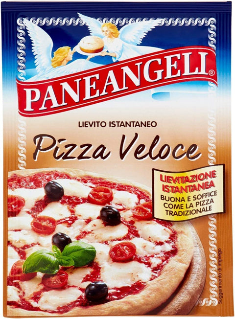 Paneangeli Lievito Istantaneo Pizza Veloce istant Yeast Mix 26 g with Dehydrated Brewer's Yeast Pack of 12