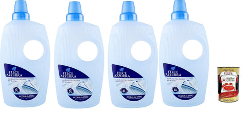 Felce Azzurra Acqua Profumata per Ferro da Stiro, Fragrance Water for Irons 4x 1000 ml + Italian Gourmet Polpa 400 g