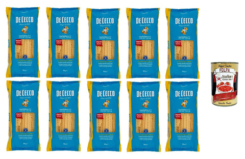 10x Pasta De Cecco 100% Italian Mafaldine n. 2 Noodles 500g + Italian Gourmet Polpa 400g