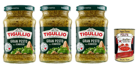 3x Star Tigullio GranPesto alla Genovese with Basil 190 g Sauce Sauce + Italian Gourmet Polpa 400 g