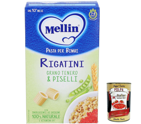 3x Mellin Pasta Rigatini Pastina 280g + Italian Gourmet Polpa 400g