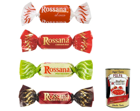 Caramelle Rossana Gran Selezione Assortimento, Choice of Flavours 1 kg + Italian Gourmet Polpa 400 g