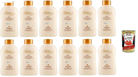 Spuma di Sciampagna Wellness Talco Scented Talc - Soft and Velvety Leather 12 x 200 g + Italian Gourmet Polpa 400 g