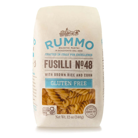 Rummo Fusilli Gluten Free Pasta 340ml (Pack of 2) - Made with Rice and Corn, Absorbs Sauces