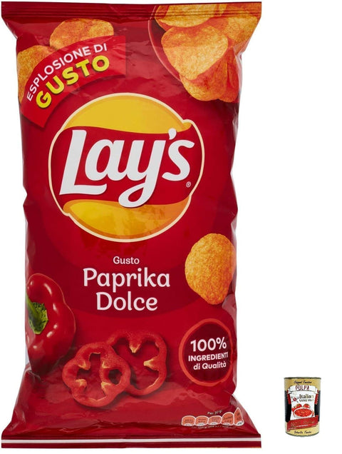 6 x Lay's Paprika Dolce Sweet Pepper Chips Patatine Potato Chips Salted 133 g Potato Chips + Italian Gourmet Polpa 400 g