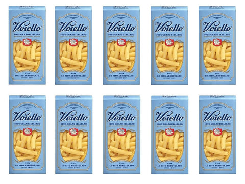 Voiello Lo Zito Arrotolato n°194 Pasta 100% Italian Wheat 500g Pasta Made of Durum Wheat Semolina Bronze Drawing Pack of 10