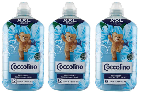 Coccolino Ammorbidente Concentrato Aria di Primavera Convenience-Format XXL Concentrated Fabric Softener Spring Air 80 Washes 1,750 Litres Pack of 3