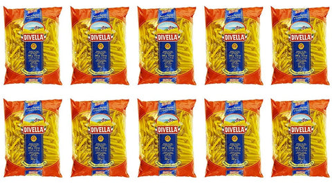 10x Pasta Divella 100% Italian N°38 Pennette di Mezzani 500g