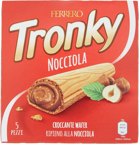 FERRERO Tronky Chocolate Bar Hazelnut Chocolate Bar Biscuits Cake Chocolate Wafers 5 x 18 g