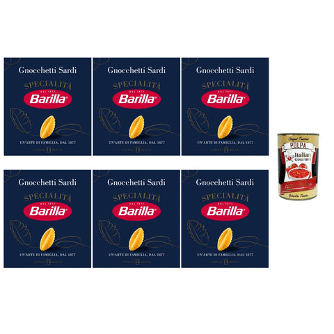 Barilla Gnocchetti Sardi Specialità 6 x 500 g - Durum Wheat Pasta from Italy, Sardinian Shell Noodles, al Dente in 14 Mins, Supply Pack - Authentic Pasta + Italian Gourmet Polpa