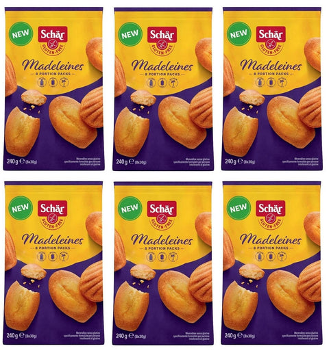 Schär Gluten Free Madeleines Merendina Gluten Free Snack 240 g Pack of 6