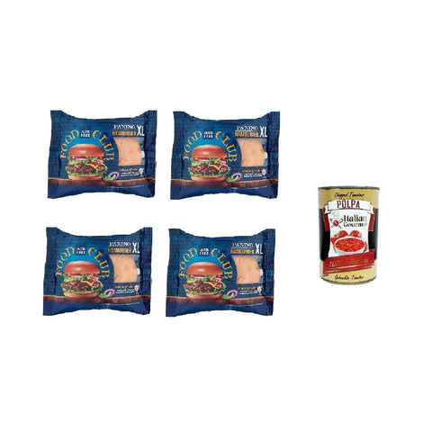 Nutri Free Panino Hamburger XL Gluten Free 100 g, 4 x 100 g + Italian Gourmet Polpa 400 g