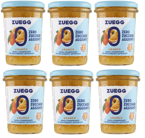 Zuegg Arance Jam Orange Jam 100% Fruit Italy 250 g Pack of 6