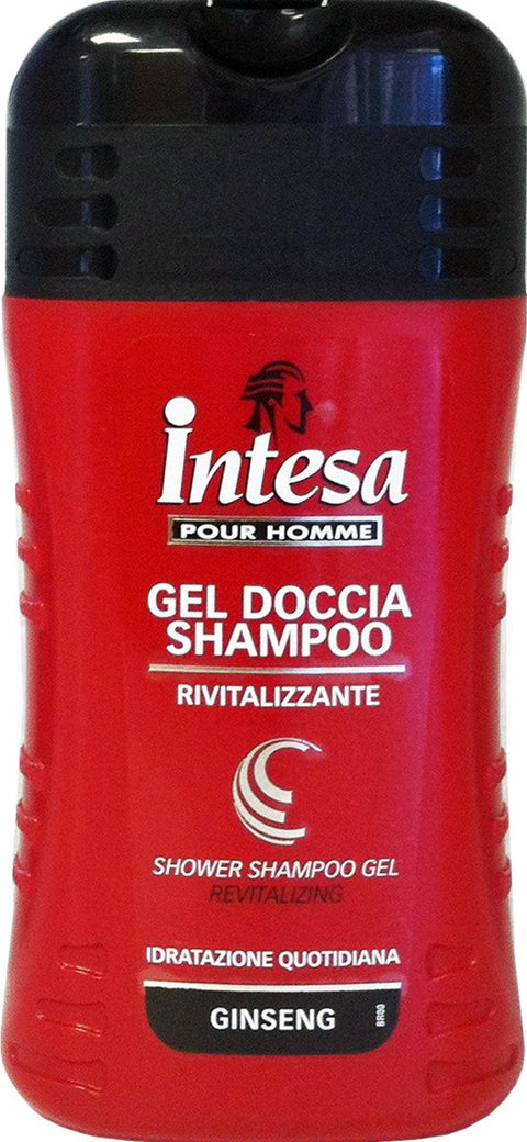Set of 12 INTESA Homme Shower & Shampoo 250 Ginseng Products for Body and Hair