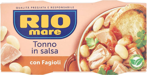 Rio Mare Tonno e Fagioli Ready Meals Tuna Beans 2 x 160 g Instant Food Pack of 6