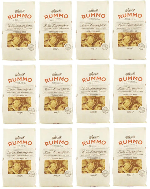 Rummo Pasta Fettuccine N°89, Italian Pasta Made from Durum Wheat Semolina, Italian Pasta, 500 g, Pack of 12