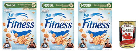 Nestlé Fitness Original Cereal Whole Grain Wheat and Oatmeal 3 x 375 g + Italian Gourmet Polpa 400 g