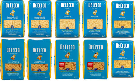 Pasta De Cecco Classic Pasta (10 x 500 g) Italian Durum Wheat Semolina Pasta + Italian Gourmet Polpa 400 g