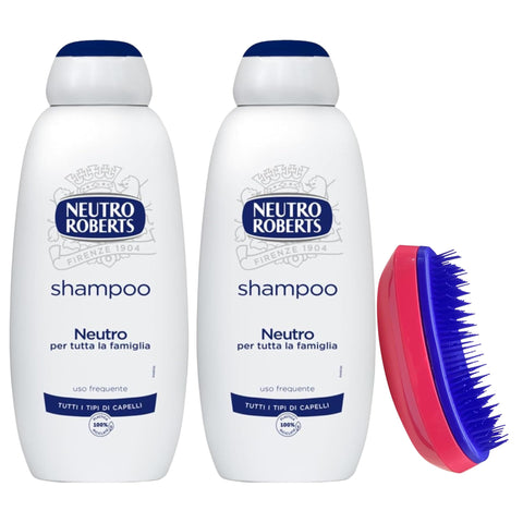 Roberts Neutral Shampoo for the Whole Family, Frequent Use, for All Hair Types, with Natural Origin Ingredients and Vitamin B3 450 ml (2 Units)