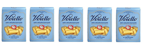 Voiello Il Tortiglione n°125 Pasta, 100% Italian Wheat, 500 g, Durum Wheat Semolina Pasta, Bronze Drawing, Pack of 5
