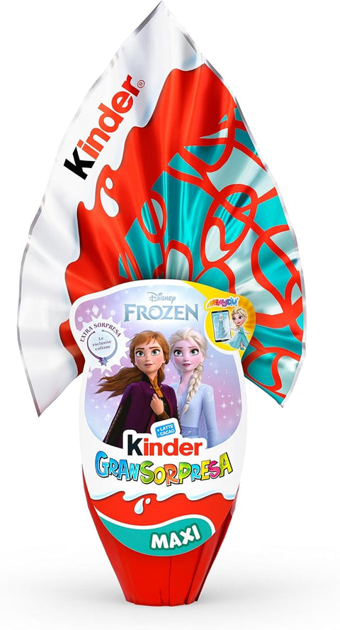 Kinder GranSorpresa Maxi Disney Frozen Finest Milk Chocolate Easter Egg with Disney Frozen Surprise, 220g
