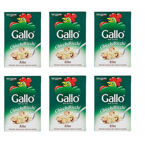 6x Riso Gallo Chicchi Ricchi Ribe Superfine Rice 1 kg Italian Parboiled
