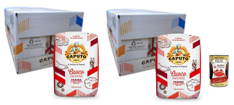 Caputo Cuoco Farina 00 20 x 1 kg - Professional Pizza Flour W300-320 for Long Dough Guide, Pizza Napoletana & Bread, High Protein Content, 20 kg Storage Pack + Italian Gourmet Polpa