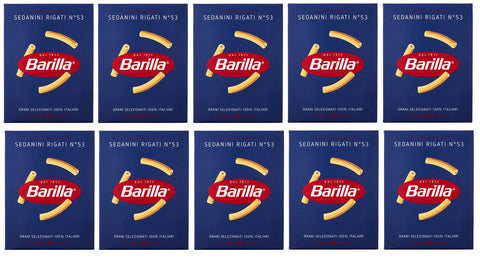 Barilla Sedanini Rigati No. 53 Italian Pasta 500 g Pack of 10