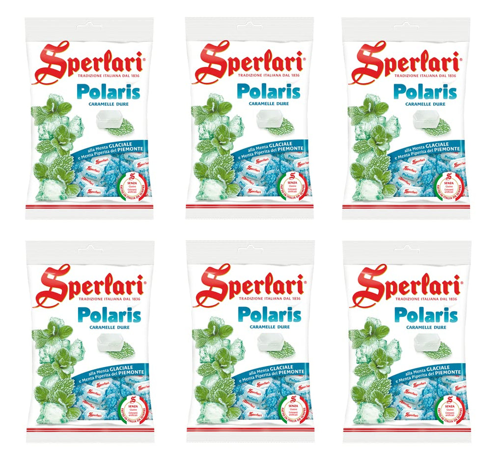 Sperlari - Polaris Hard Candy, Piedmontese Peppermint and Ice Mint Flavour, Gluten Free, 200 g