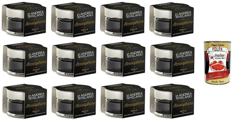 Andrea Milano Atmosphere Beads Made of Balsamic Vinegar from Modena IGP 50 g + Italian Gourmet Polpa 400 g Pack of 12
