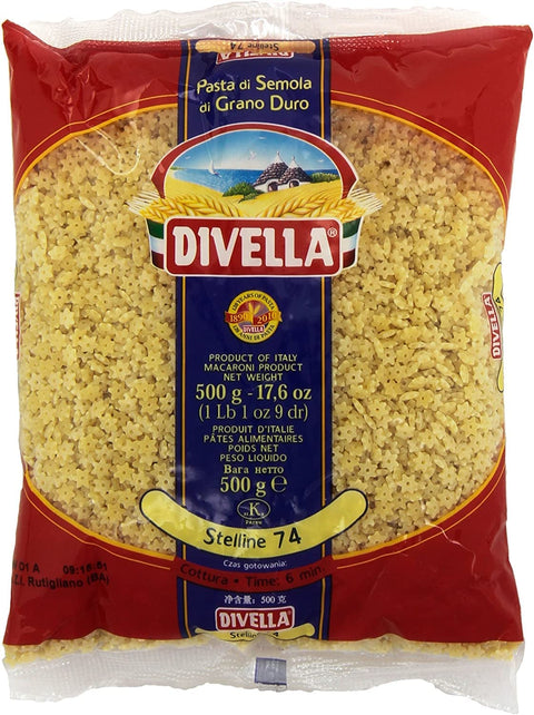 10x Pasta Divella 100% Italian N° 74 Stelline 500 g